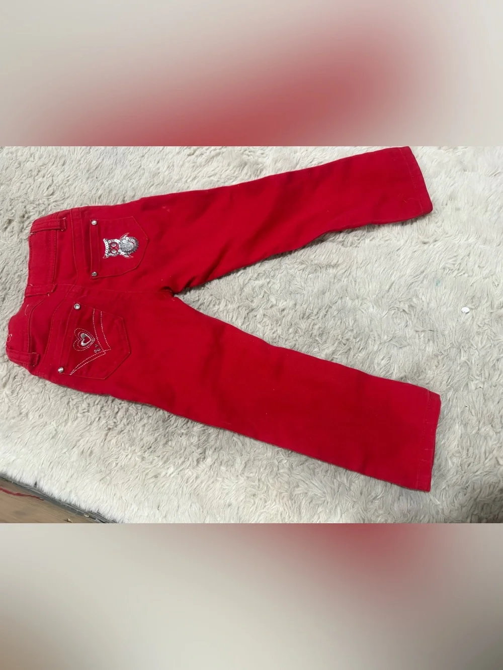 Toddler Red Jeans - Size 3T ❤️ Lulu Lw Girls’ Red Skinny Jeans